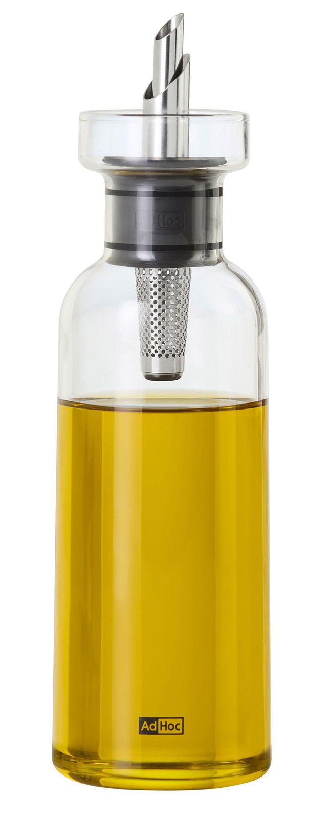 Öl- und Essigspender AromaPour aus Glas mit Edelstahlverschluss, seitliche Ansicht