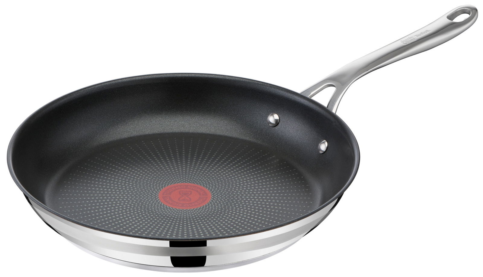 Tefal Bratpfanne 28 cm Jamie Oliver Smart Bratpfanne Jamie Oliver Smart aus Edelstahl mit Antihaftbeschichtung, seitliche Perspektive