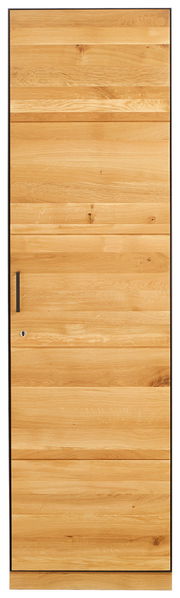 Aktenschrank mit einer Tür aus hellem Holz, Frontalansicht