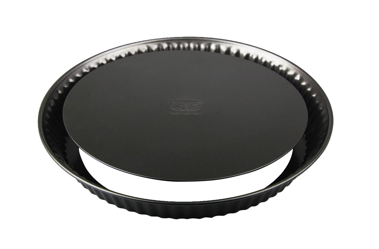 Dr. Oetker Quiche- / Tarteform mit Hebeboden TRADITION Quicheform 28cm Tradition, zweigeteilt, aus seitlicher Perspektive