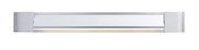 Moderne LED-Wandleuchte BOX in gebürstetem Aluminium, frontale Ansicht