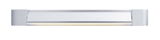Moderne LED-Wandleuchte BOX in gebürstetem Aluminium, frontale Ansicht