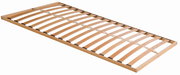Federholzrahmen aus Holz in schräger Perspektive, zeigt die elastischen Holzlatten und den stabilen Rahmen.