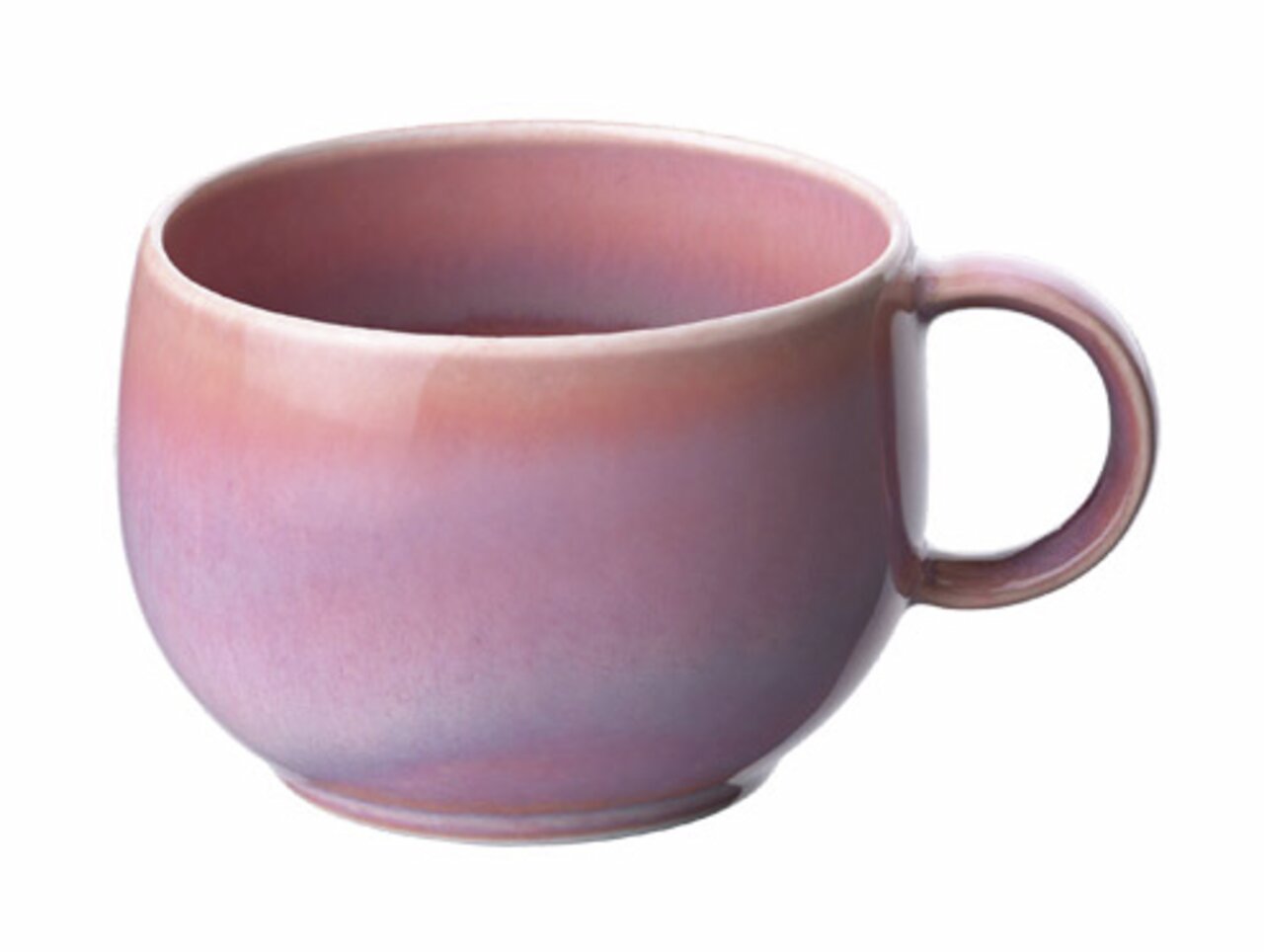 Like by Villeroy & Boch Espressotasse PERLEMOR CORAL Espressotasse in sanften Rosa- und Lilatönen, seitliche Ansicht