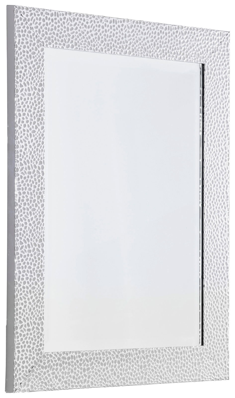 Spiegel mit strukturiertem Rahmen, seitliche Perspektive