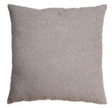 Graues Kissen 45x45cm aus grobem Stoff, frontal fotografiert