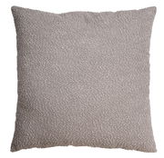 Graues Kissen 45x45cm aus grobem Stoff, frontal fotografiert