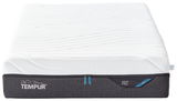 Viscomatratze 140x200 soft von vorne, mit weißer Oberfläche und grauem Rand, TEMPUR-Logo sichtbar