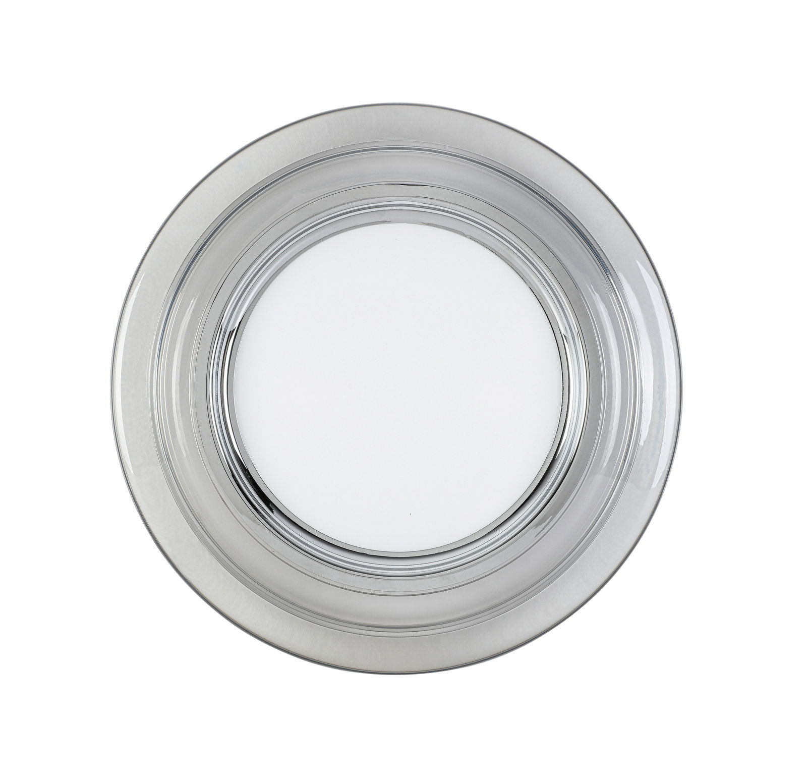 Runde LED-Deckenleuchte aus der Vogelperspektive