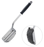 BBQ Reinigungsbürste SlideX mit langem Griff und robusten Borsten, seitliche Perspektive