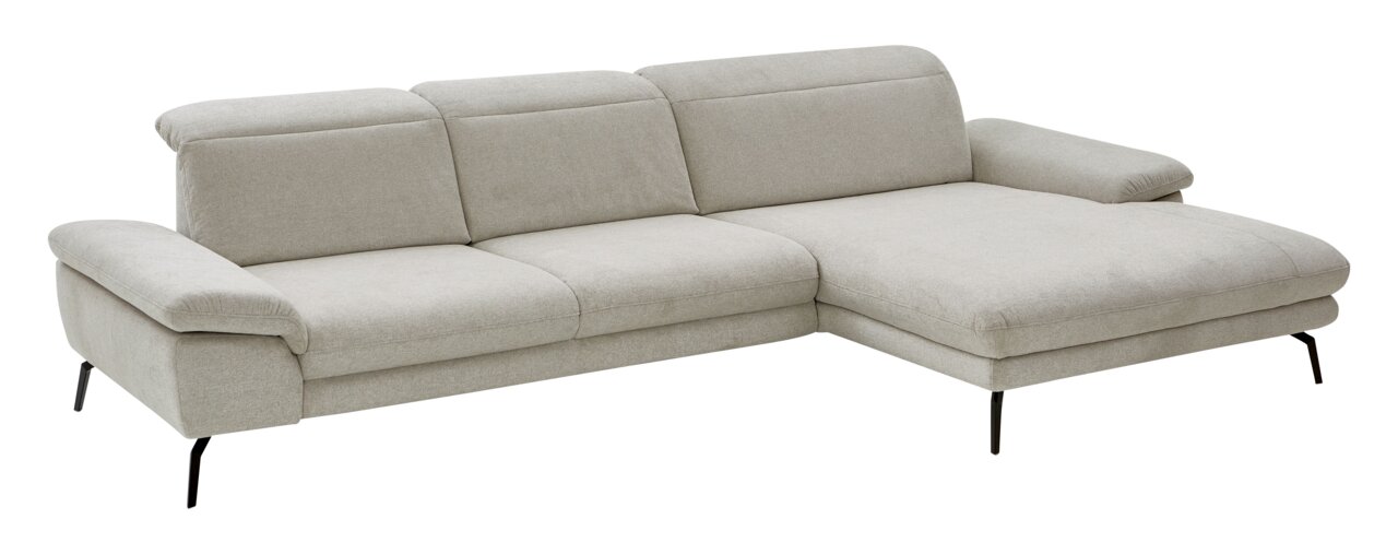 Beige Longchairkombination Beldomo Style EMILI, seitliche Perspektive
