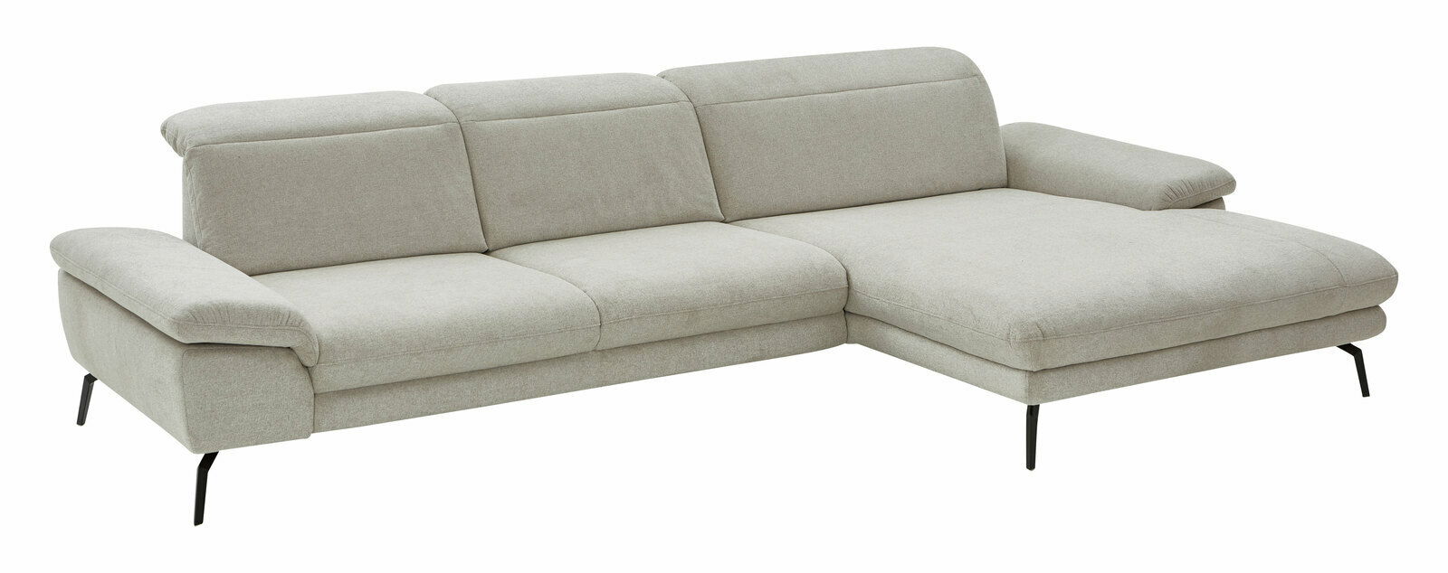 Beige Longchairkombination Beldomo Style EMILI, seitliche Perspektive