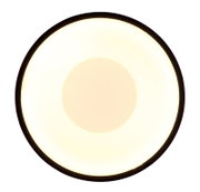 Runde Deckenleuchte mit warmem Licht, Ansicht von unten