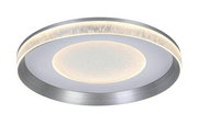 Moderne LED-Deckenleuchte in runder Form, seitliche Perspektive