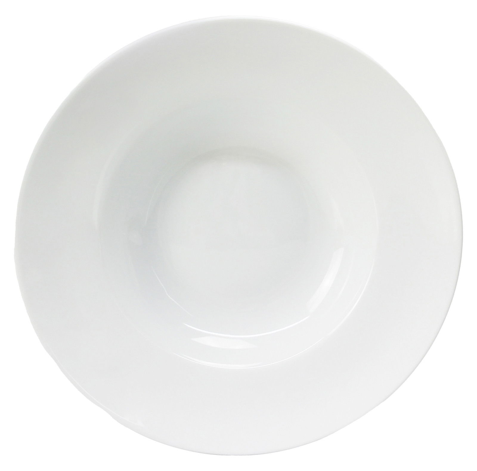 Weißer Pastateller mit 27 cm Durchmesser, Ansicht von oben