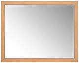 Rechteckiger Spiegel mit Holzrahmen, Frontalansicht