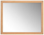 Rechteckiger Spiegel mit Holzrahmen, Frontalansicht