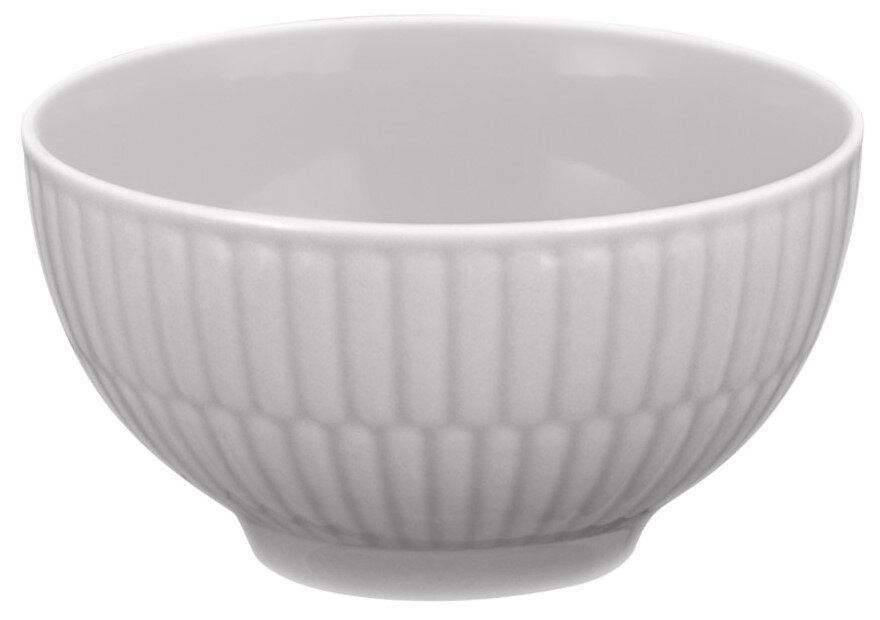 Seltmann Weiden Dipschale AMINA Weiße Dipschale mit geriffeltem Design, seitliche Perspektive