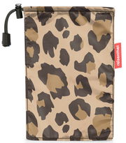 Leopardenmuster Mini Maxi Poncho in Nahaufnahme, Vorderansicht