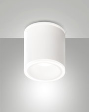 Zylindrischer LED-Aufbauspot Fabas Luce PACA in Weiß, Ansicht von unten