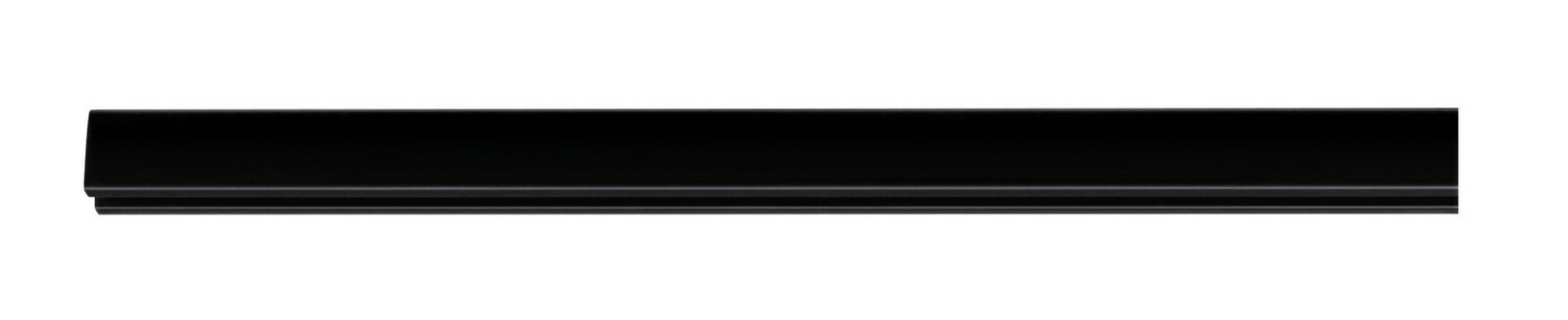 Schwarze Schiene, 0,5 Meter lang, seitliche Perspektive