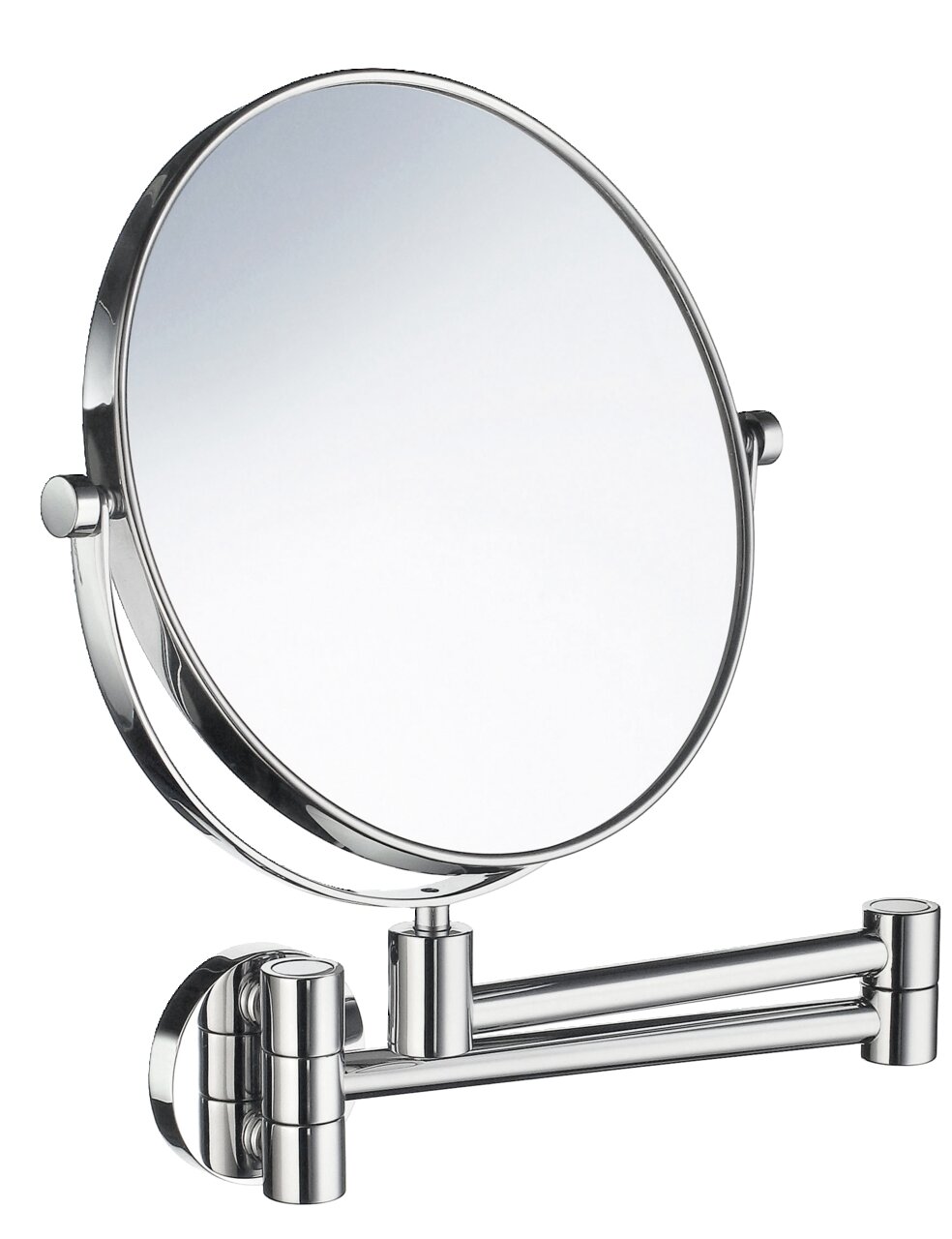 Kosmetikspiegel mit zwei schwenkbaren Armen, seitliche Perspektive