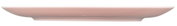 Seitenansicht eines runden, flachen Speisetellers mit einem Durchmesser von 27,5 cm in einem sanften Rosa, Modell AMINA von Seltmann Weiden.