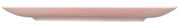 Seitenansicht eines runden, flachen Speisetellers mit einem Durchmesser von 27,5 cm in einem sanften Rosa, Modell AMINA von Seltmann Weiden.