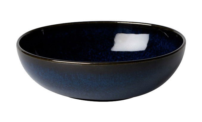 Blaue Müslischale Lave 380ml, seitliche Perspektive