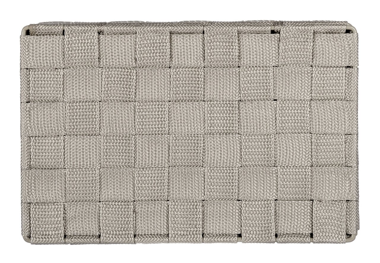 Rechteckiger Badorganizer in geflochtener Optik, Draufsicht