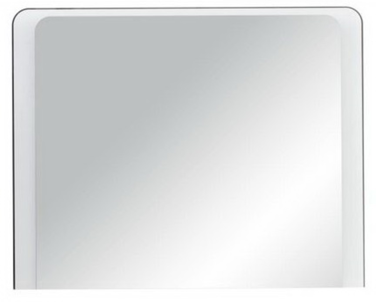 Rechteckiger Spiegel mit abgerundeten Ecken, Frontalansicht