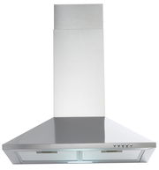 Dunstabzugshaube aus Edelstahl, frontale Ansicht