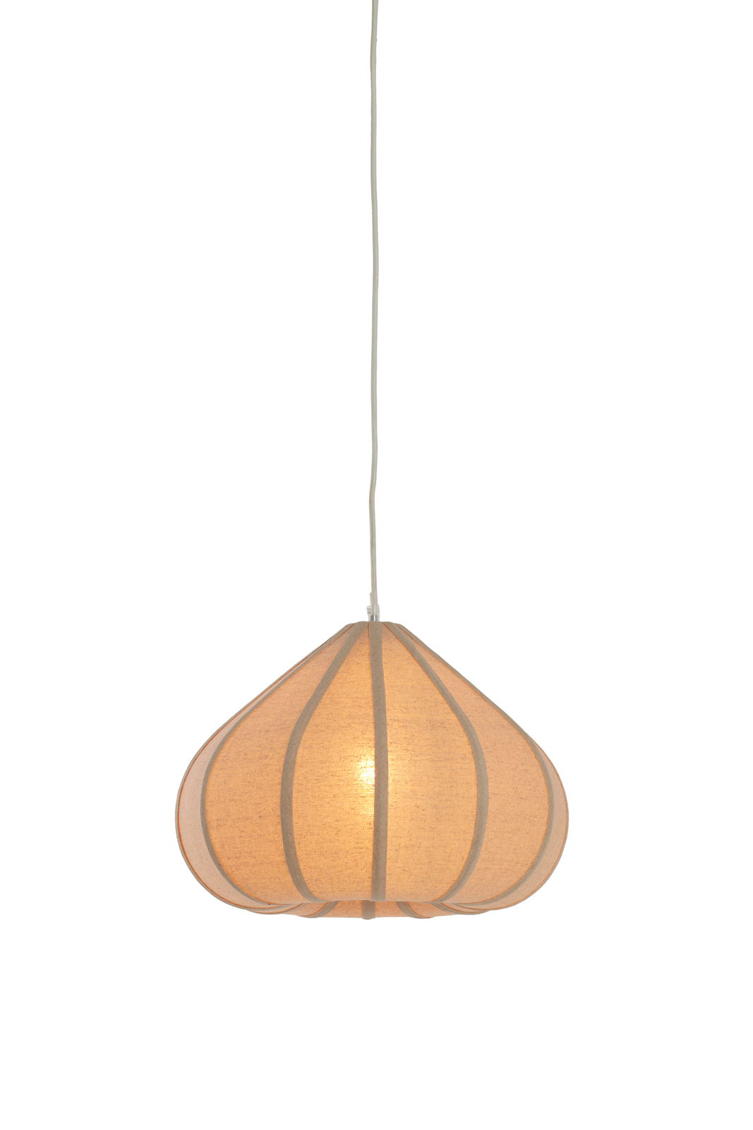 Light&Living Hanglamp ZUBEDA Hängeleuchte mit stoffbespanntem, tropfenförmigem Schirm in Seitenansicht
