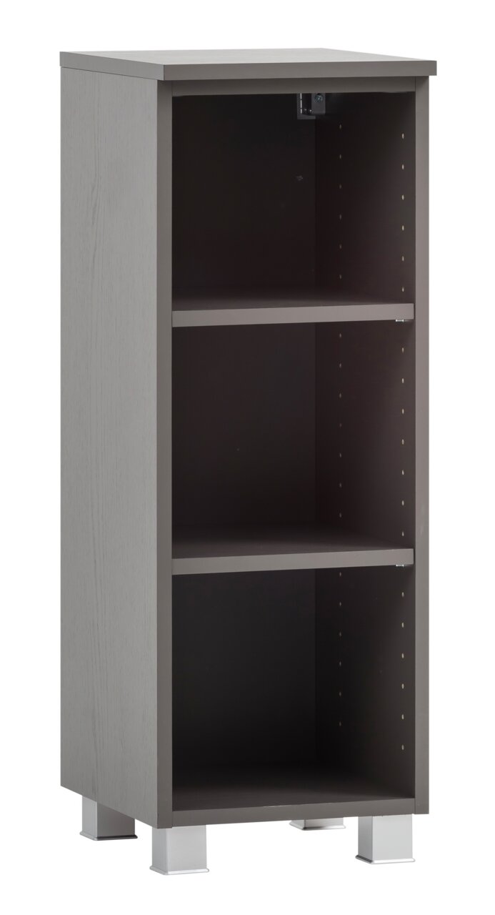 XORA Unterschrank-Regal VILLACH Graues Unterschrank-Regal mit zwei Einlegeböden, frontal betrachtet.