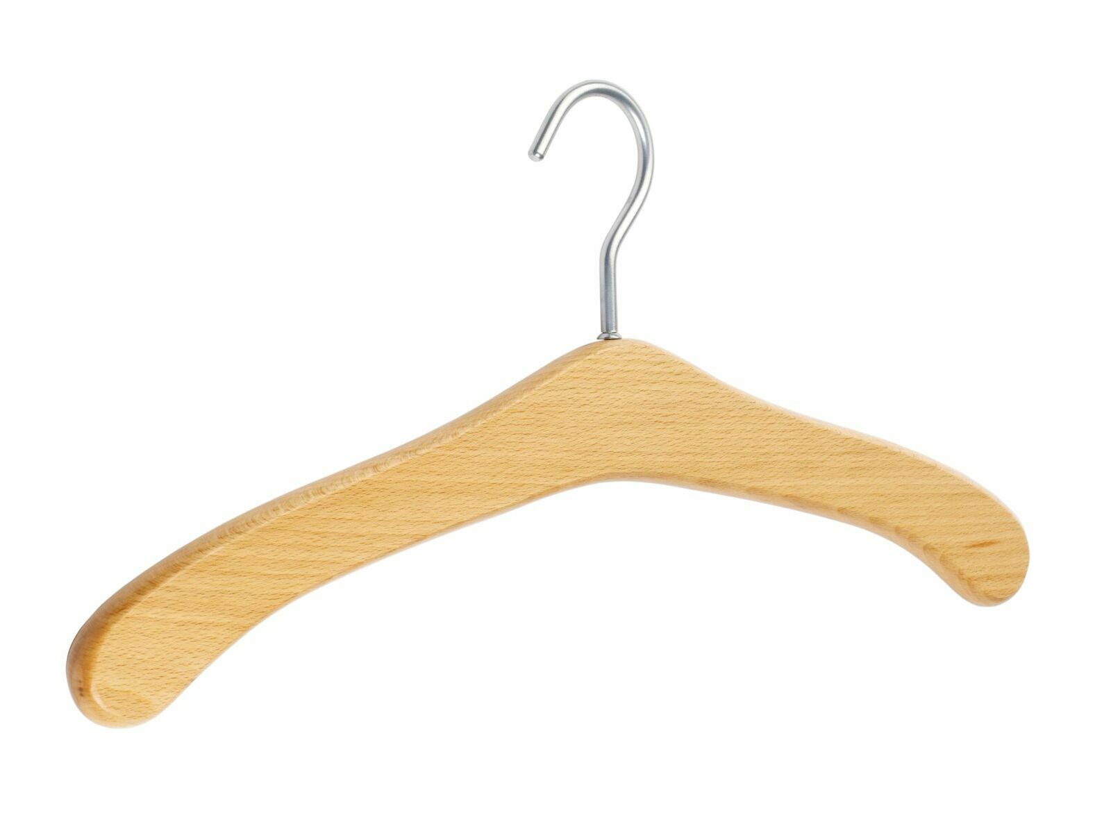 Holzkleiderbügel mit Metallhaken, Frontalansicht