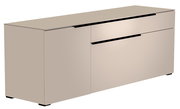 TV-Lowboard in modernem Design, seitliche Perspektive