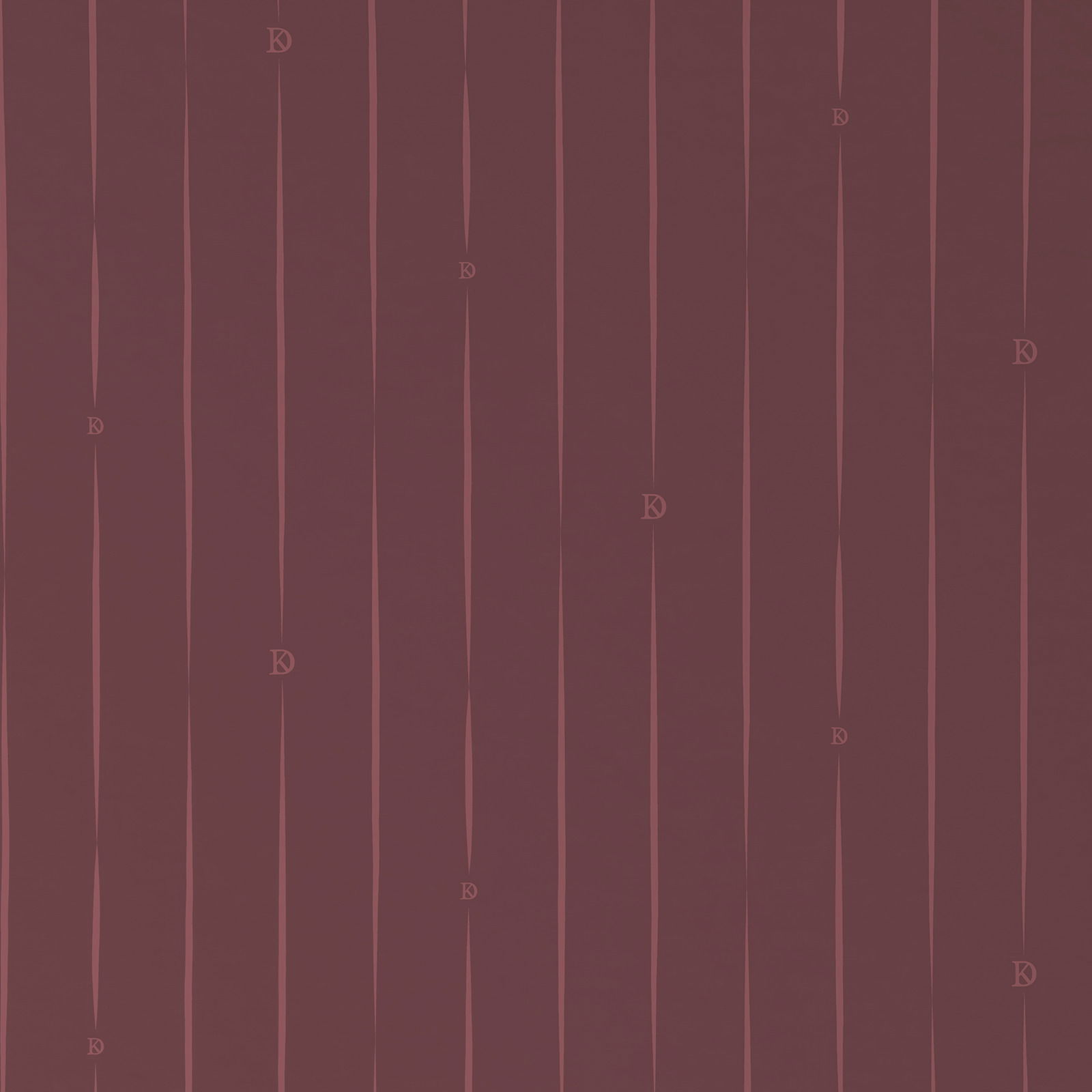 Bordeauxrote Wendebettwäsche mit vertikalen Streifen und dezentem Muster, Draufsicht