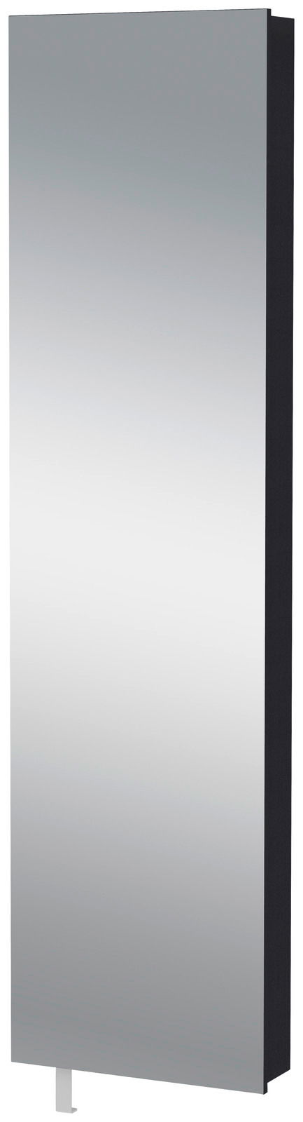 Spiegel-Drehschuhschrank in seitlicher Perspektive