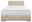 Boxbett 140 in Beige, Frontalansicht