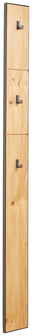 Linea Natura Garderobenpaneel KELIO MAX Garderobenpaneel aus Holz mit drei Haken, seitliche Perspektive