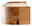 Seitenansicht einer Wandgarderobe aus Holz mit abgerundeten Ecken und natürlicher Holzmaserung.