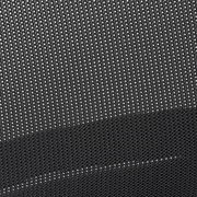 Nahaufnahme des Netzgewebes eines Drehstuhls aus seitlicher Perspektive