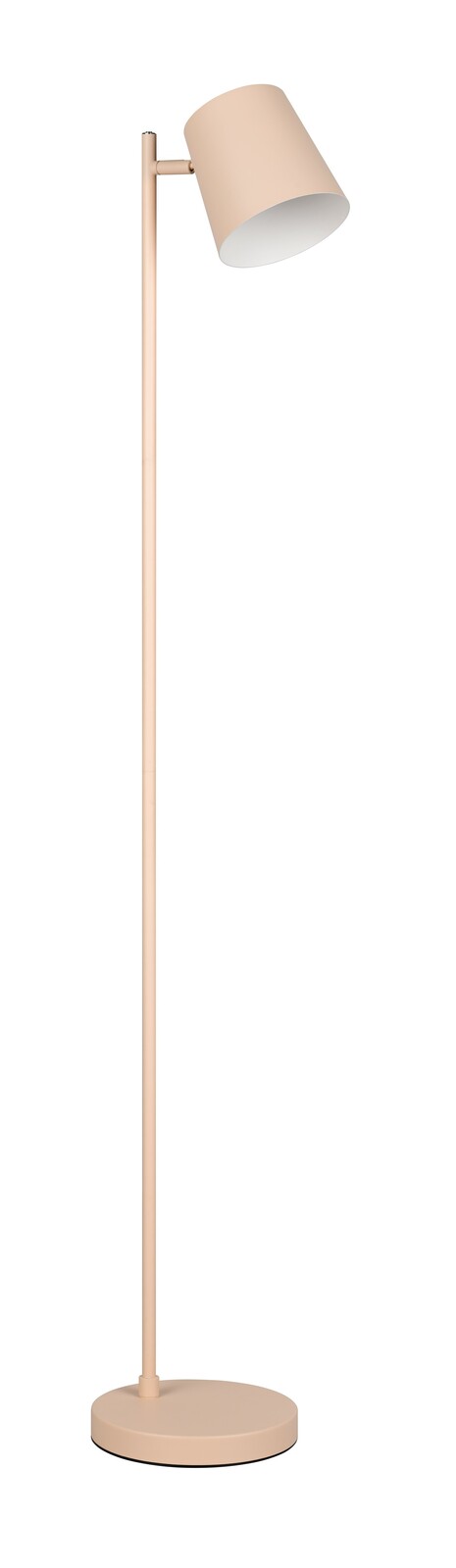 Akku-Stehleuchte in Beige, seitliche Perspektive