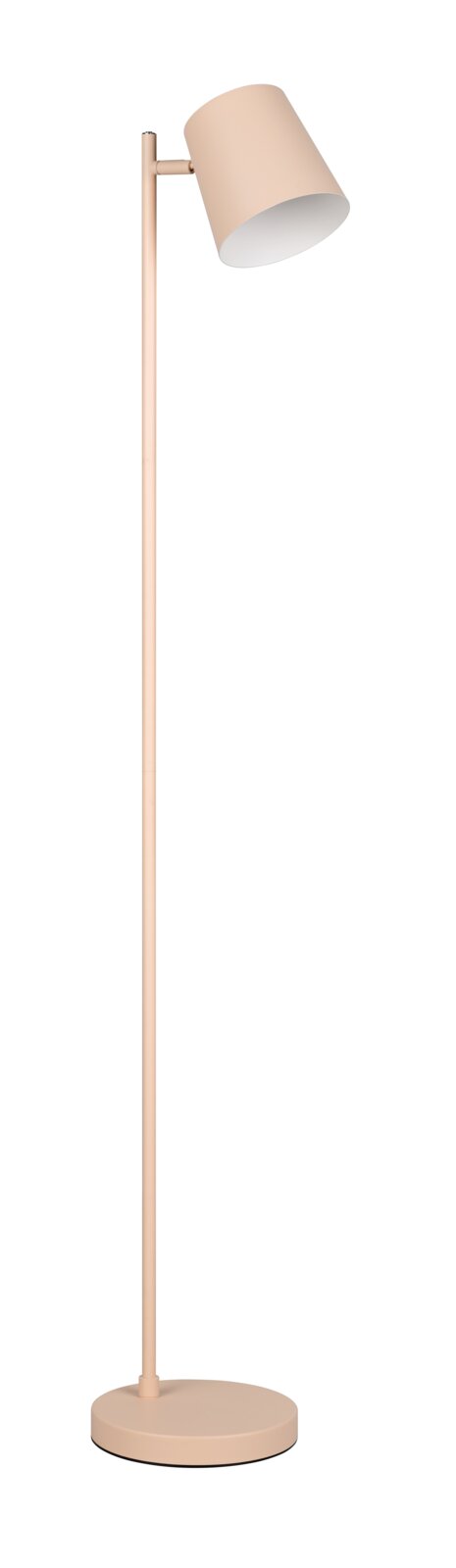 Akku-Stehleuchte in Beige, seitliche Perspektive