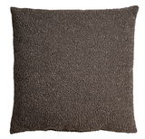 Graues Kissen 45x45cm aus grobem Stoff, Vorderansicht