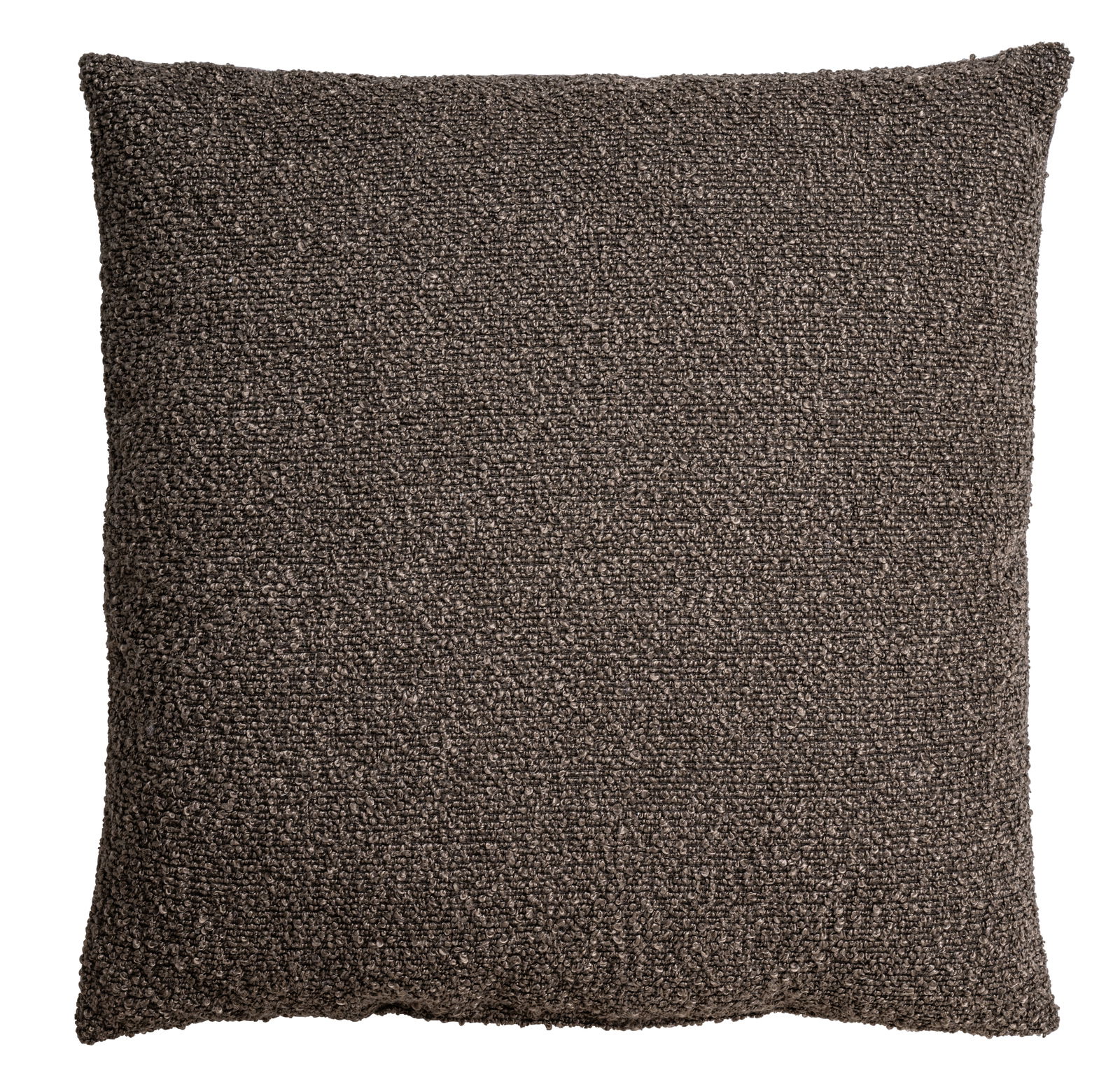 Graues Kissen 45x45cm aus grobem Stoff, Vorderansicht