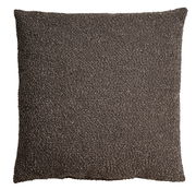 Graues Kissen 45x45cm aus grobem Stoff, Vorderansicht