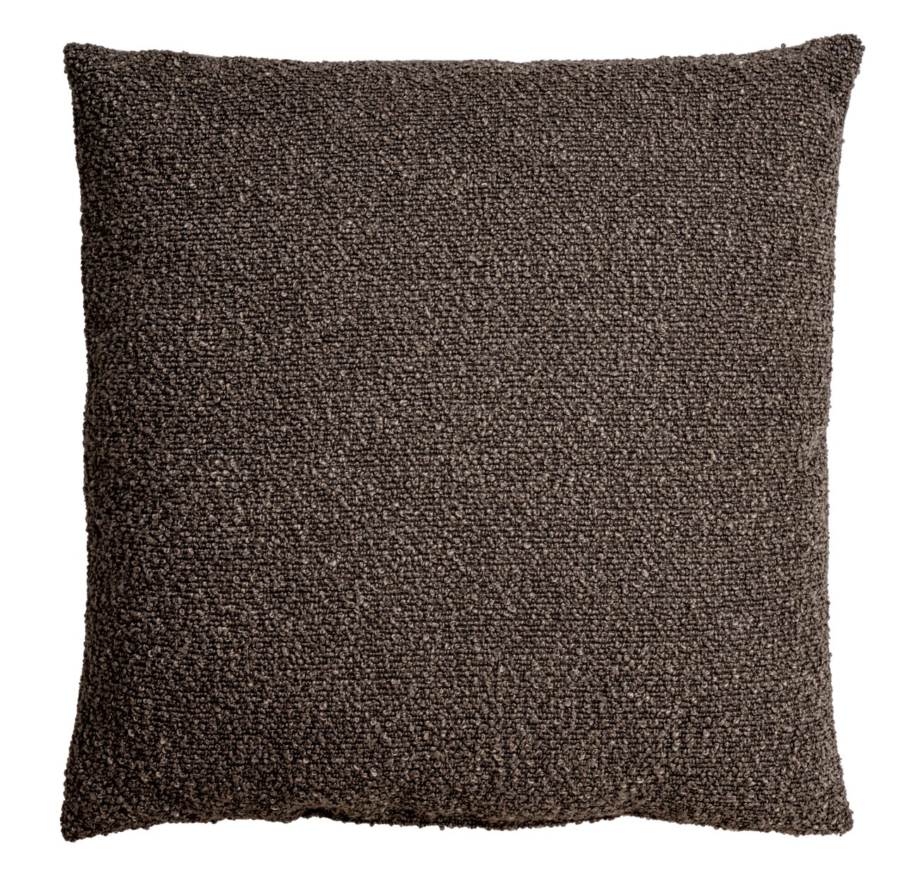 Linneweber Kissen BOUCLE SOLID Graues Kissen 45x45cm aus grobem Stoff, Vorderansicht