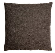 Graues Kissen 45x45cm aus grobem Stoff, Vorderansicht
