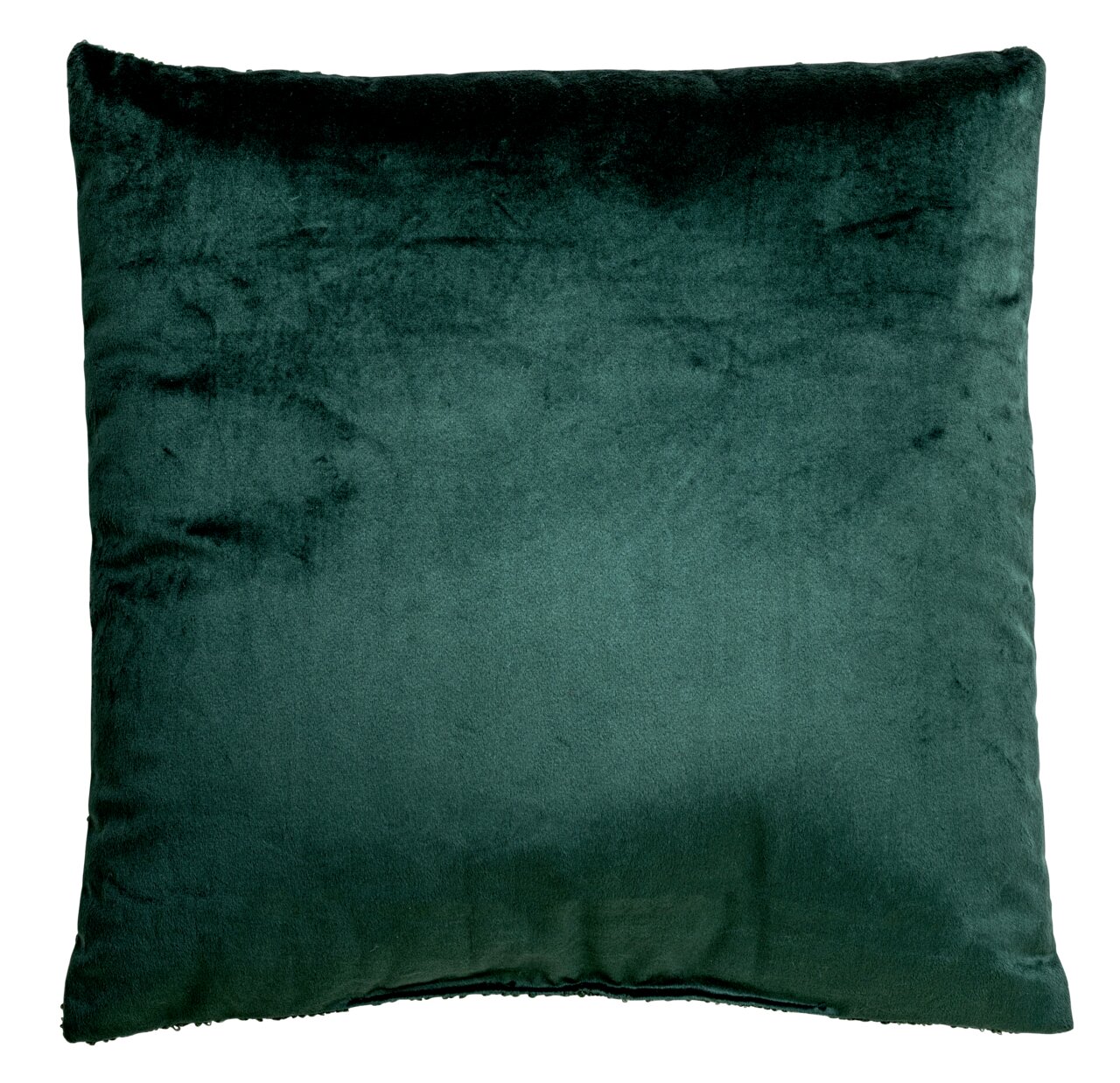 Linneweber Kissen BOUCLE SOLID Grünes Kissen 45x45cm, Vorderansicht
